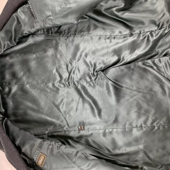 Vintage Virany Mens 100% Wool Long Pea Coat Overcoat Trench Mens Size 46 Hungary - Picture 10 of 11